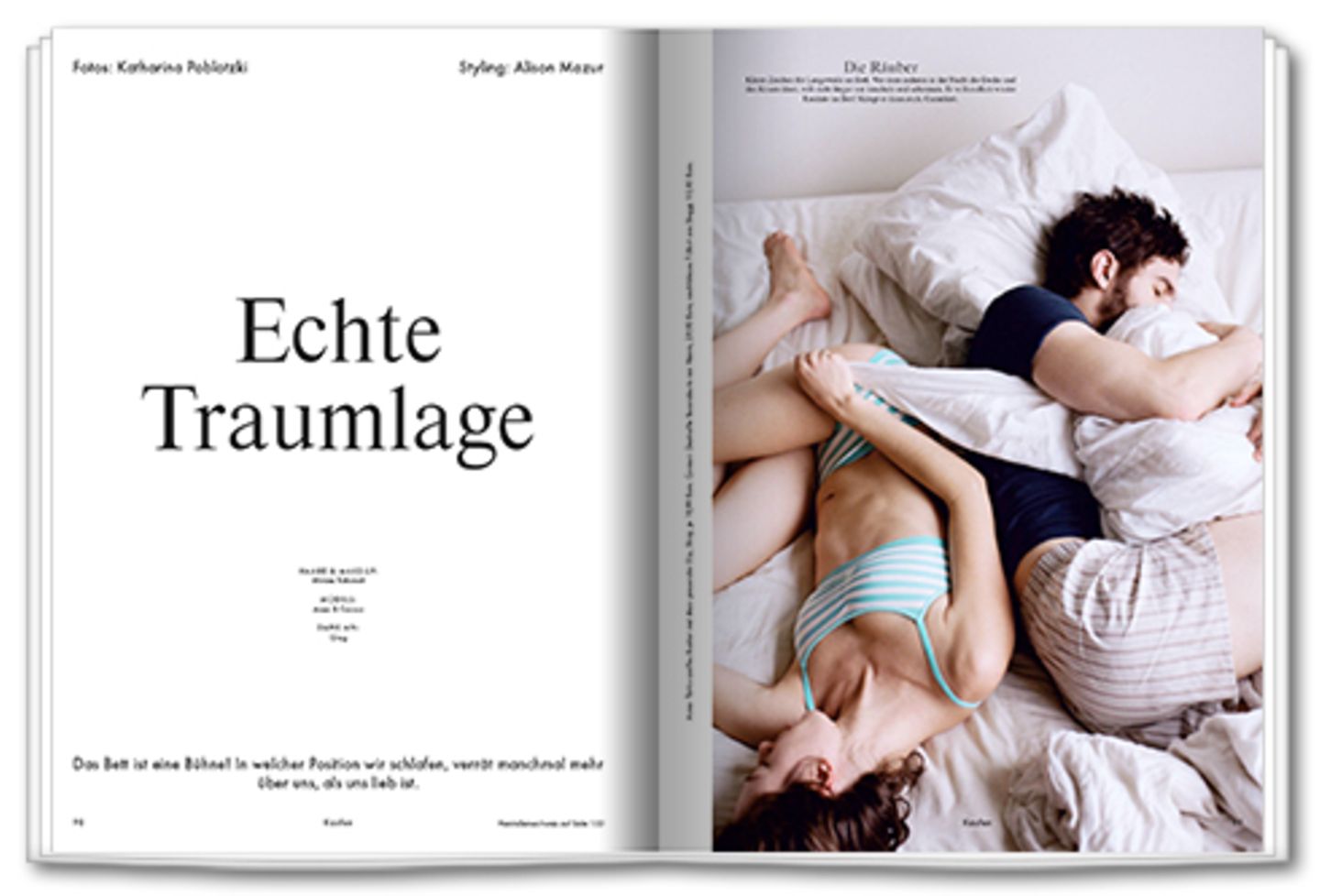 Echte Traumlage: In welcher Position Paare schlafen, verrät viel über sie. Eine Typologie (und tolle Unterwäsche)