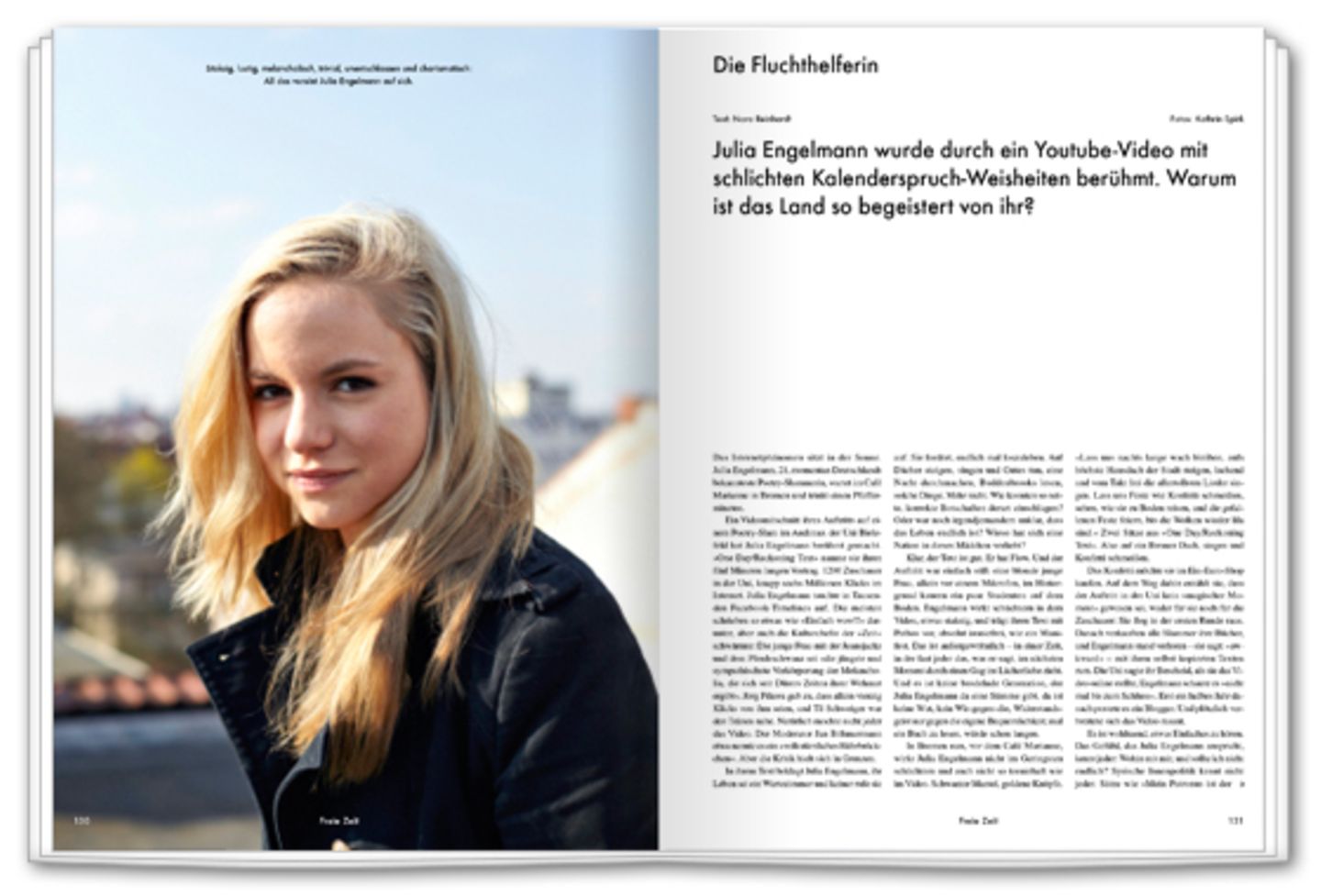Die Fluchthelferin - Julia Engelmann wurde mit einem fünf Minuten langen Textvortrag berühmt. Warum?