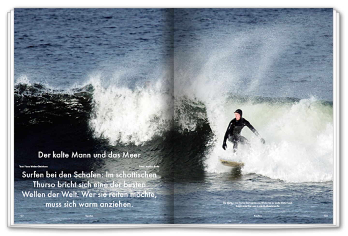 Wer jetzt in Schottland surfen geht, muss sich warm anziehen