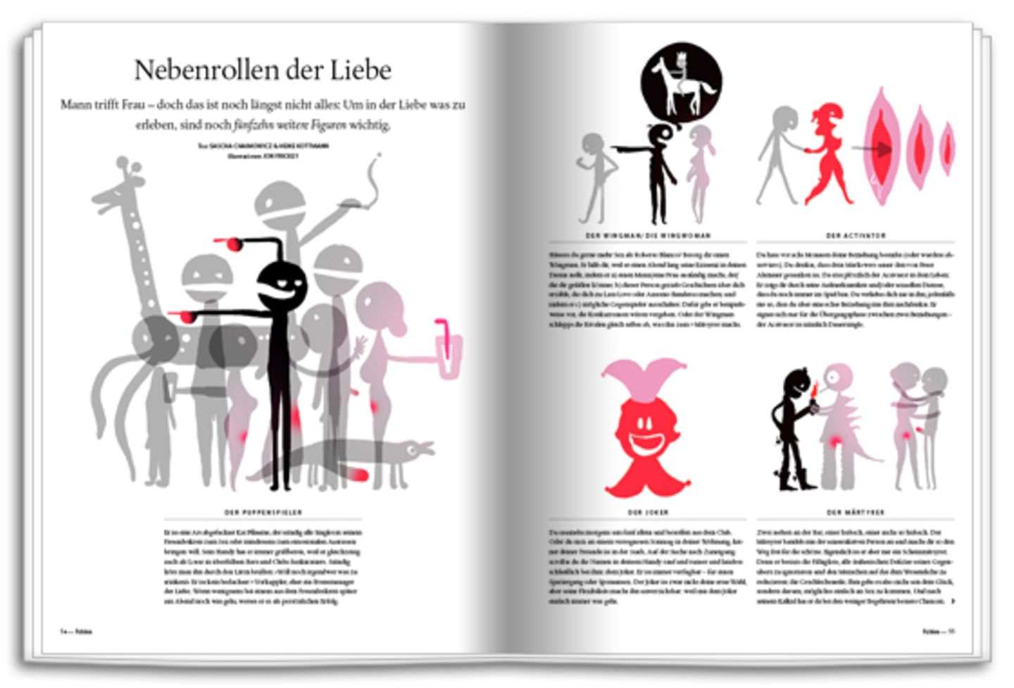 Nebenrollen der Liebe. Welche fünfzehn Sidekicks wichtig sind, damit man in der Liebe etwas erlebt.