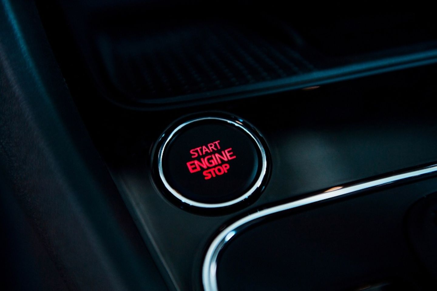 Gestartet wird der Seat Leon per Knopfdruck