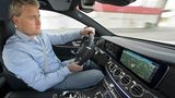 Redakteur Marcel Sommer am Steuer des Mercedes AMG E 63 S 4Matic+.