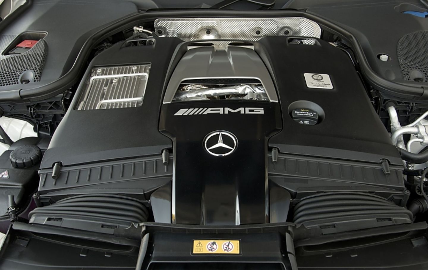 Das V8-Aggregat des Mercedes AMG E 63 S 4Matic+.