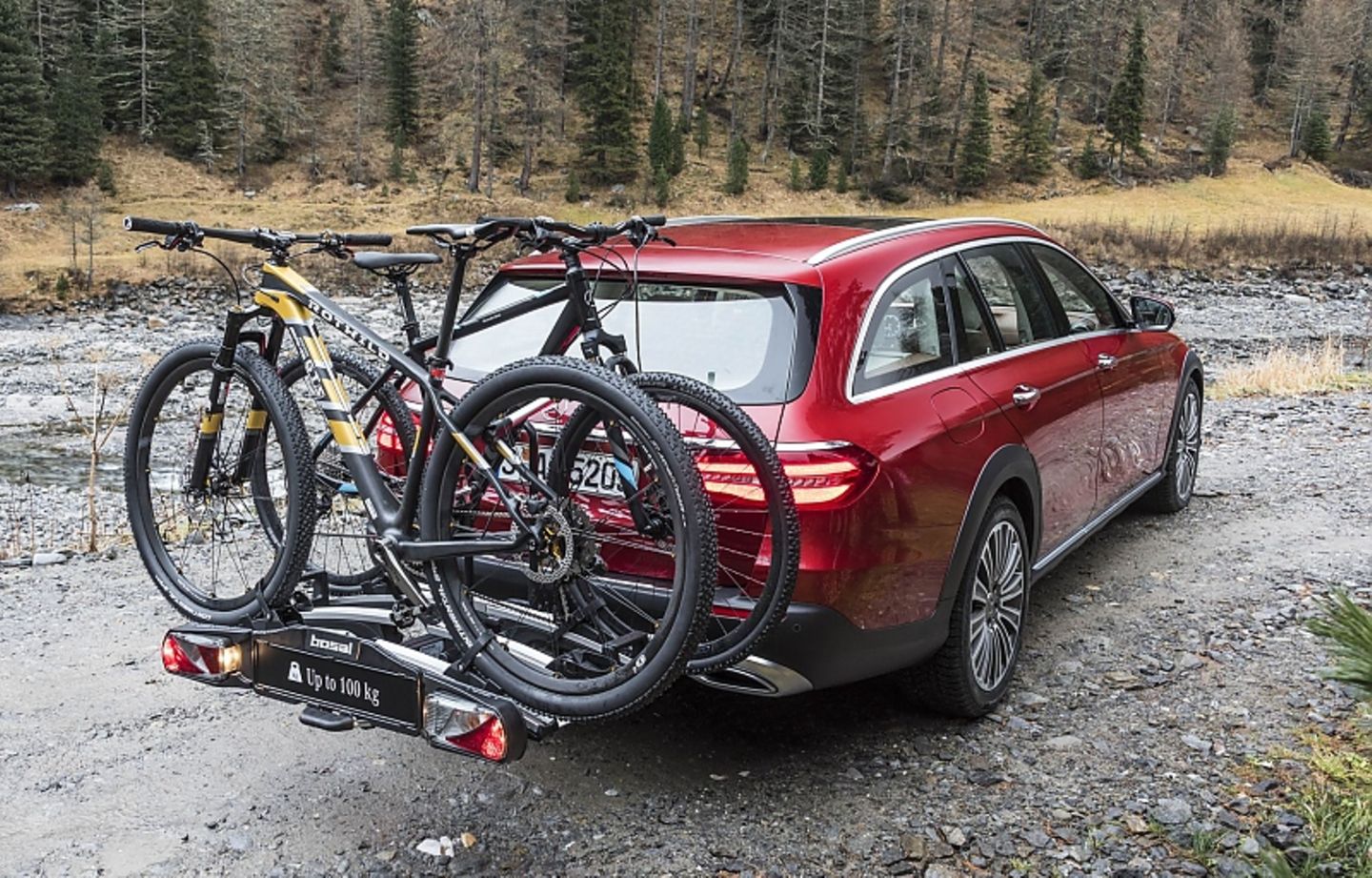 Bis zu 100 Kilogramm kann der Mercedes E 220 d All-Terrain auf seine Anhängerkupplung packen.