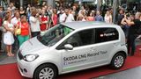 Skoda startete mit dem Citigo CNG Green tec 2013 eine Verbrauchsfahrt