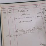 Auftragsbuch im Daimler-Archiv