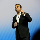 Renault Nissan Chef Carlos Ghosn stellte auf der CES 2017 neue Technologien für das autonome Fahren vor die von der Nasa entwick