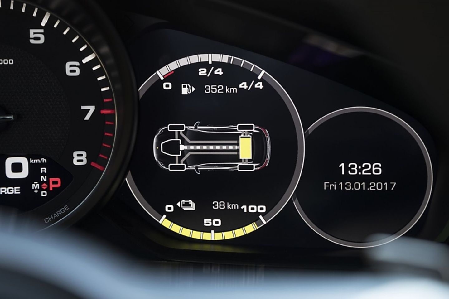 Der Energiefluss wird im Display angezeigt