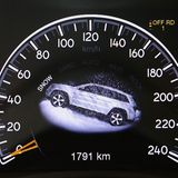 Im Rundinstrument wird der Allrad-Modus angezeigt