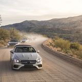 Mercedes E Klasse Cabrio Prototypenerprobung - das Fahrzeug ist eng mit dem E-Klasse Coupé verwandt