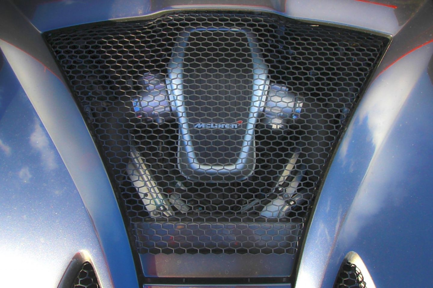 Hinter Gittern: Der V8 des McLaren 540C.
