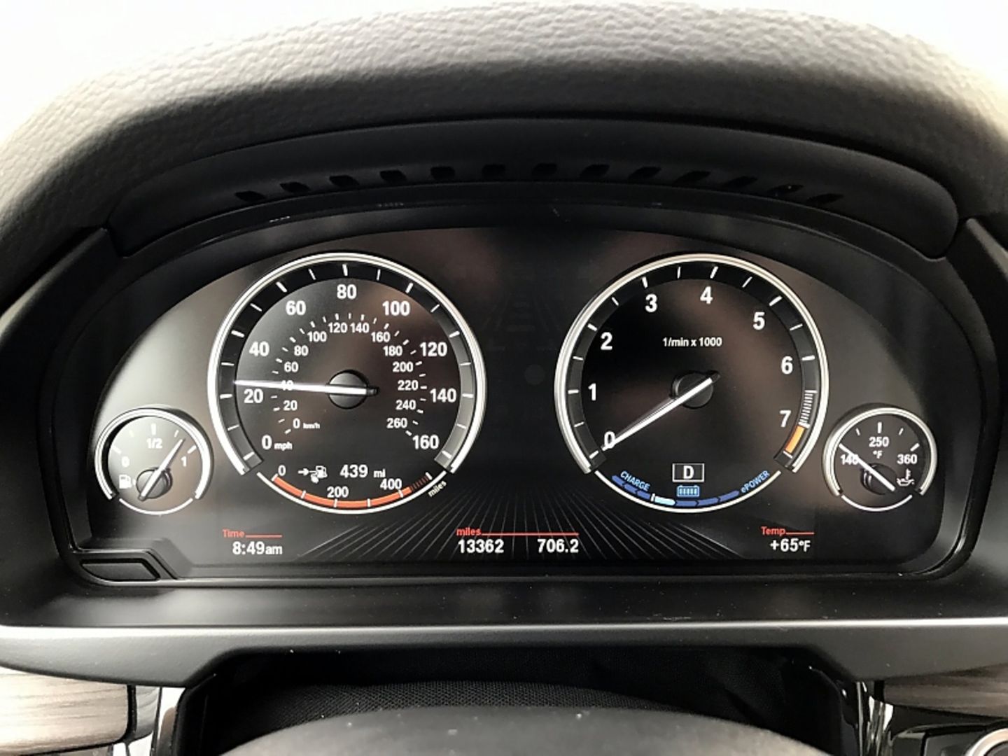 BMW X5 xDrive 40e - die Instrumente unterscheiden sich kaum von den der Verbrenner