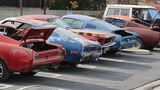 Aus diesen alten Mustangs werden in wochenlanger Arbeit Ford Mustang Eleanors