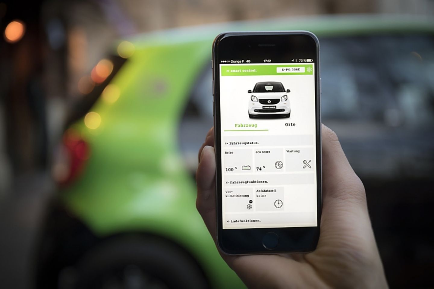 Smart Forfour Electric Drive - Ladung per App