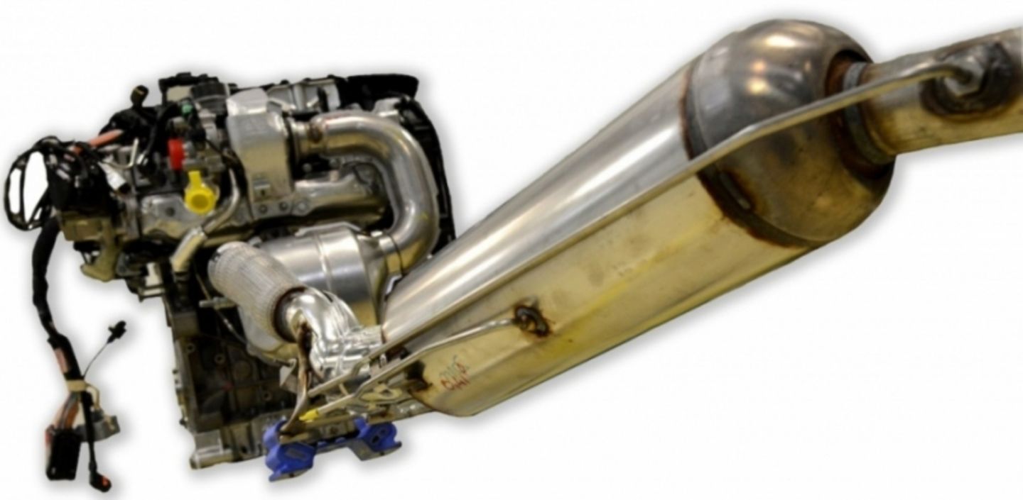 HDI-Blue-Abgasstrang mit SCR-Katalysator vor dem Partikelfilter