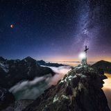 Sternbilder - Die Alpen bei Nacht