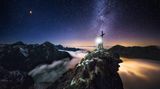 Sternbilder - Die Alpen bei Nacht