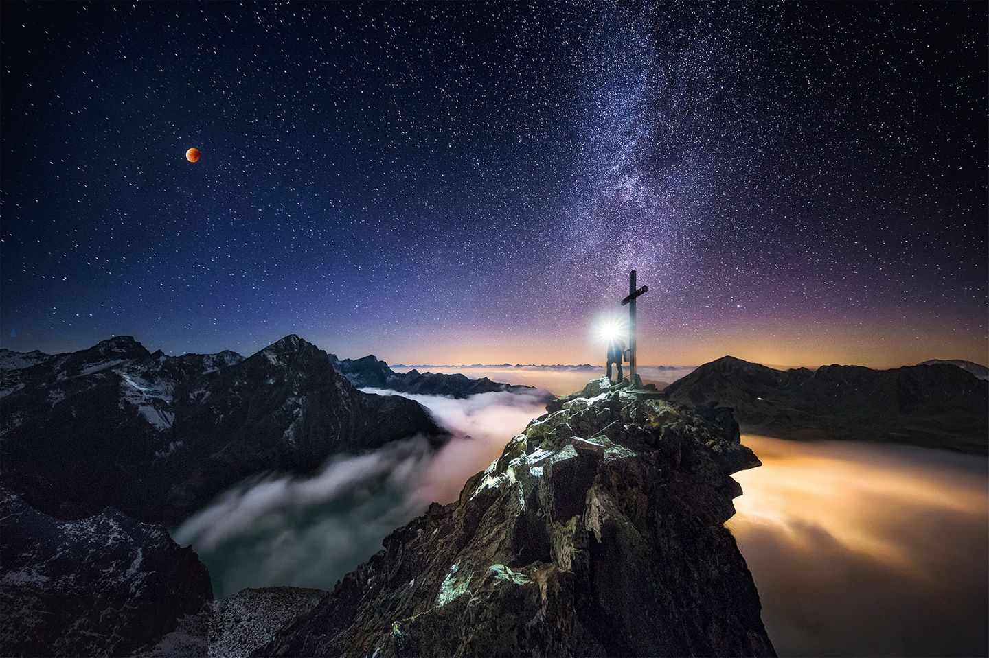Sternbilder - Die Alpen bei Nacht