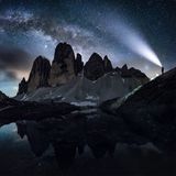 Sternbilder - Die Alpen bei Nacht