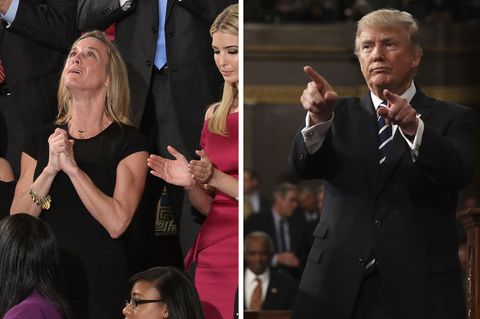 Ehrung einer Soldaten-Witwe: Für diese Szene loben Trump sogar Demokraten