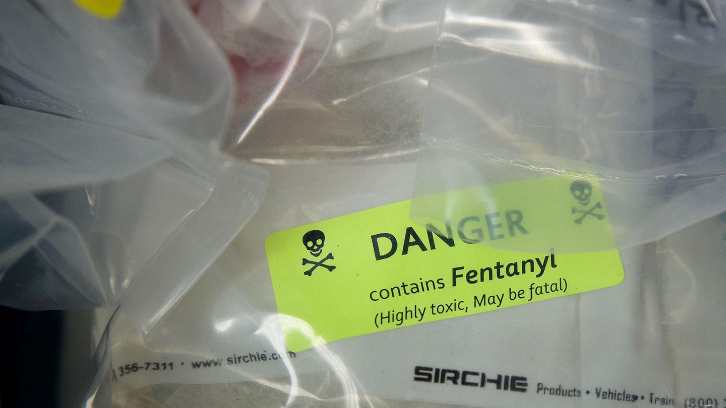 Ein Päckchen mit Fentanyl