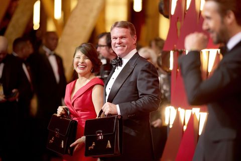 Da war der Umschlag noch verschlossen und die Welt noch in Ordnung für Martha Ruiz und Brian Cullinan