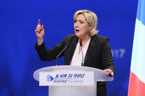 Die französische Präsidentschaftskandidatin Marine Le Pen vom Front National