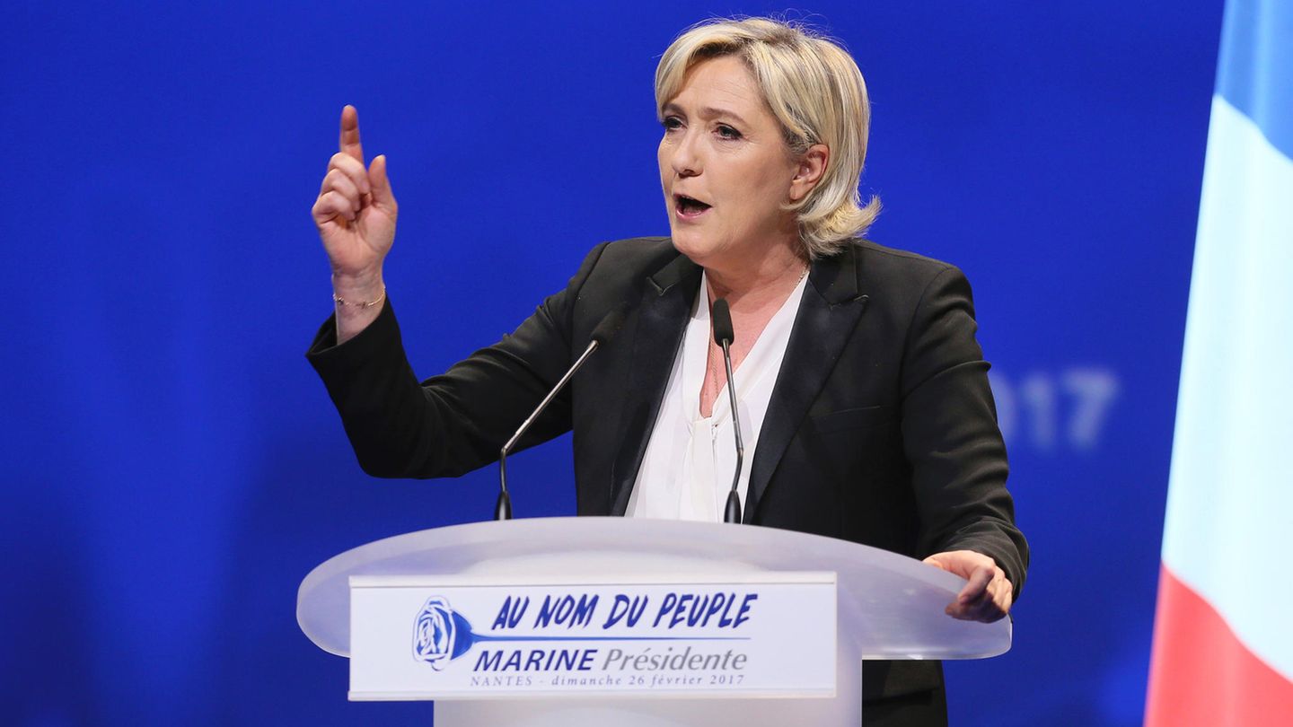 Die französische Präsidentschaftskandidatin Marine Le Pen vom Front National