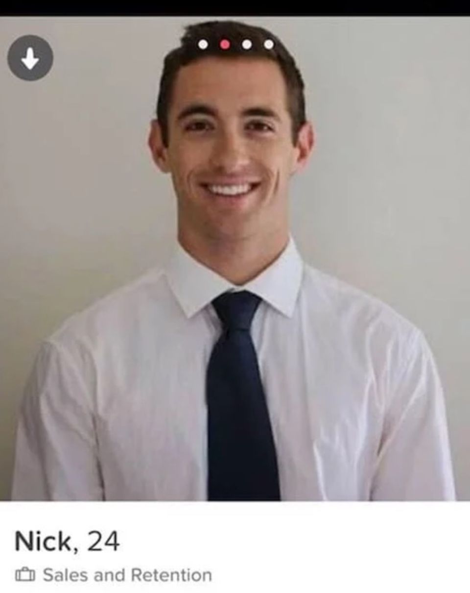 Nick's Tinder-Profil wirkt eigentlich sympathisch