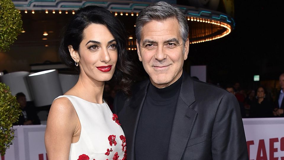 Das US-Traumpaar Amal und George Clooney bei einer Filmpremiere in Los Angeles