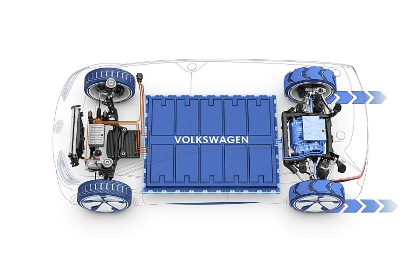 Die Bodenplatte des VW I.D. Prototyp