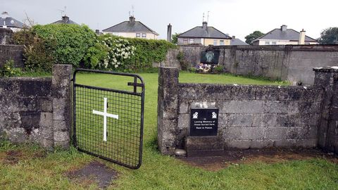 Das Heim in Tuam, Irland wurde von 1925 bis 1961 von der katholischen Kirche betrieben