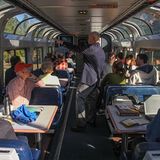 Ein Guide am erzählen