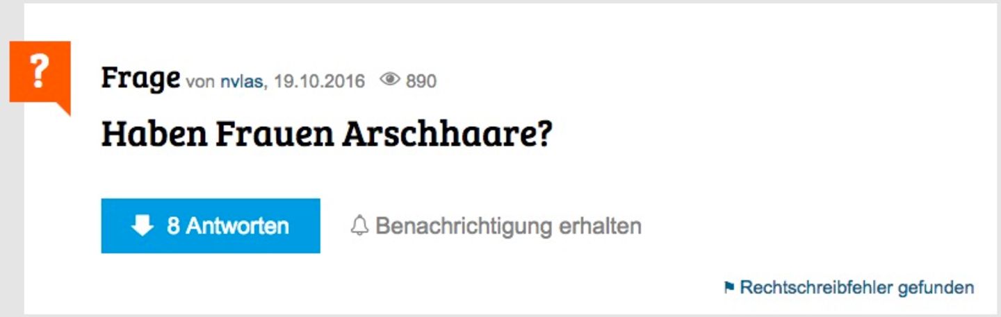 Haben Frauen A****haare?