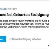 Haben Frauen bei Geburten Stuhlgang?