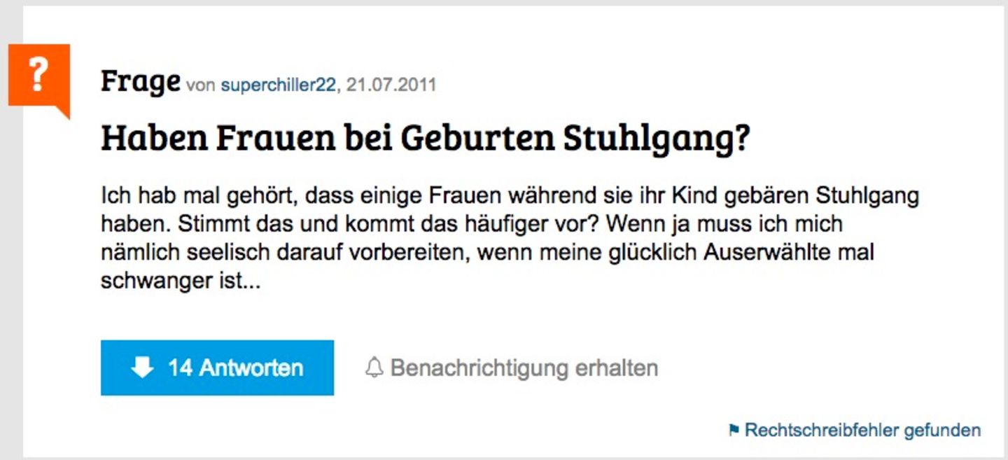 Haben Frauen bei Geburten Stuhlgang?