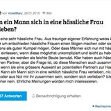 Kann ein Mann sich in eine hässliche Frau verlieben?