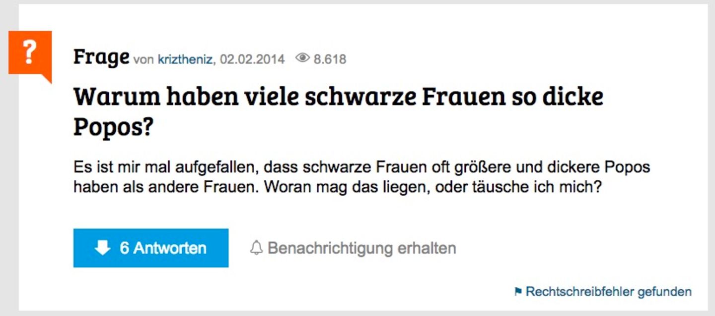 Warum haben viele schwarze Frauen so dicke Popos?