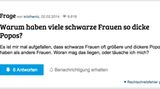 Warum haben viele schwarze Frauen so dicke Popos?