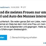 Warum sind die meisten Frauen nur am Geldbeutel und Auto des Mannes interessiert?