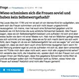 Wieso schminken sich die Frauen soviel und haben kein Selbstwertgefuehl?