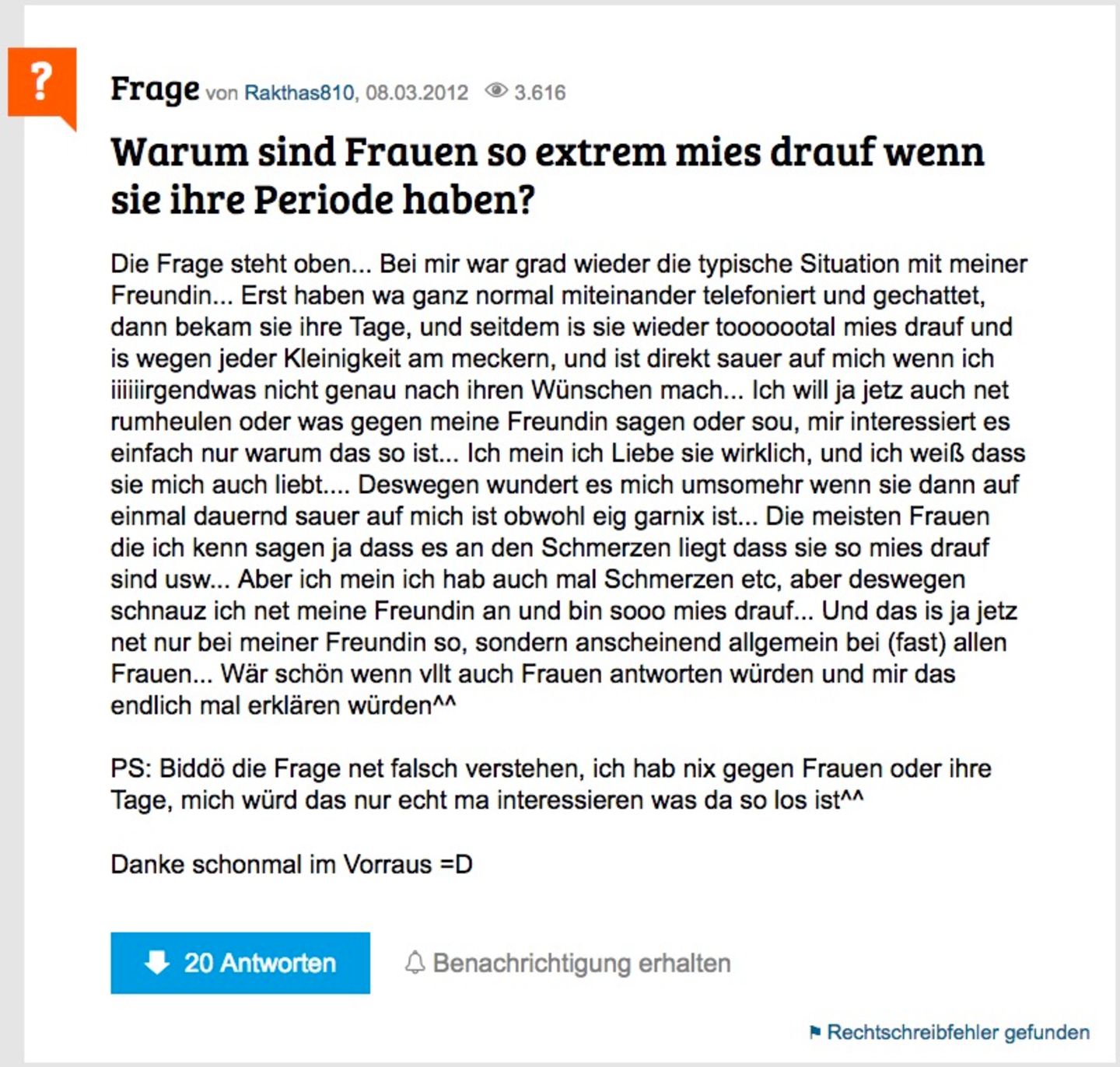 Warum sind Frauen so extrem mies drauf wenn sie ihre Periode haben?