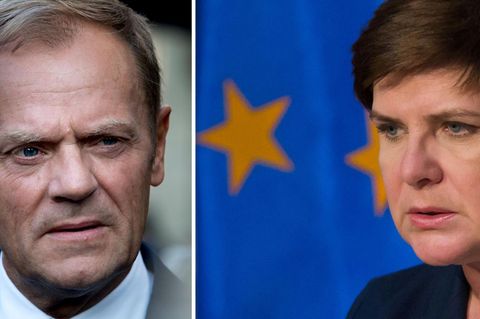 Polens Premierministerin Beata Szydlo hat Donald Tusk im Visier - Polen war gegen Tusks Wiederwahl beim EU-Gipfel