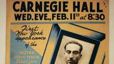 Werbeplakat für einen Auftritte des Tenors Giuseppe Costa in der Carnegie Hall