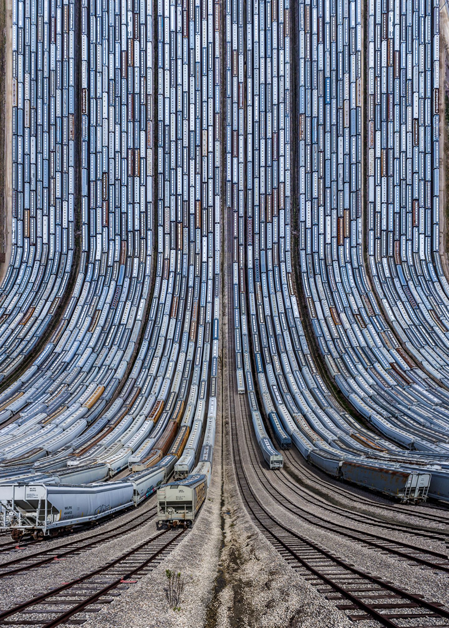 Alte Güterzüge in Texas.