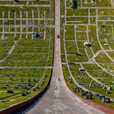 Ein texanischer Friedhof.