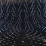 Leerer Parkplatz in Kalifornien.