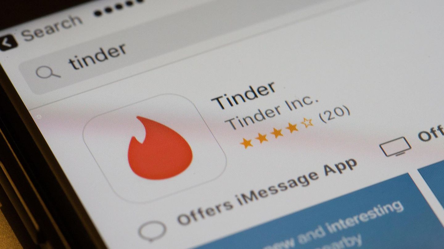 Die Dating-Plattform Tinder im App-Store