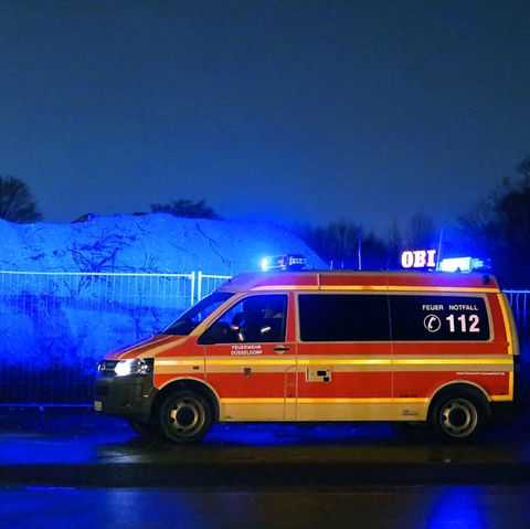 Ein Feuerwehrwagen im Einsatz