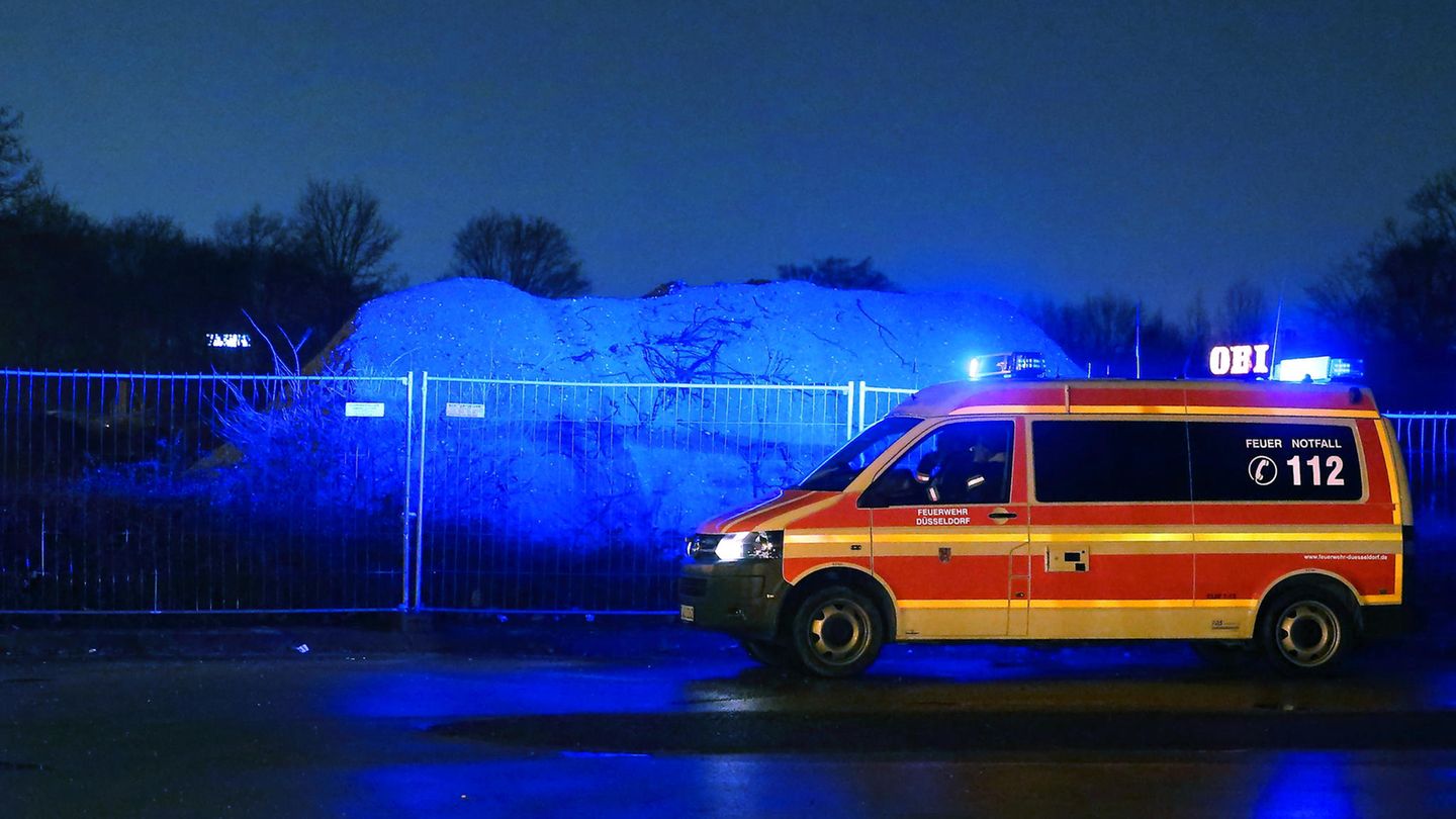 Ein Feuerwehrwagen im Einsatz